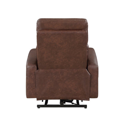 Lexicon Wheaton Faux leather Power Lift Chair in Brown