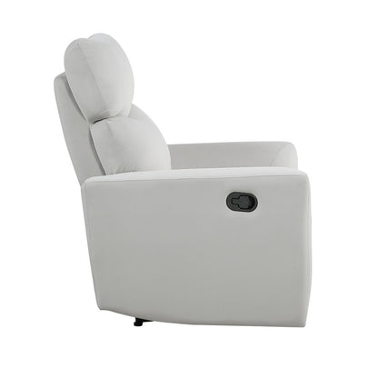 Lexicon Preston Velvet Manual Recliner in Gray