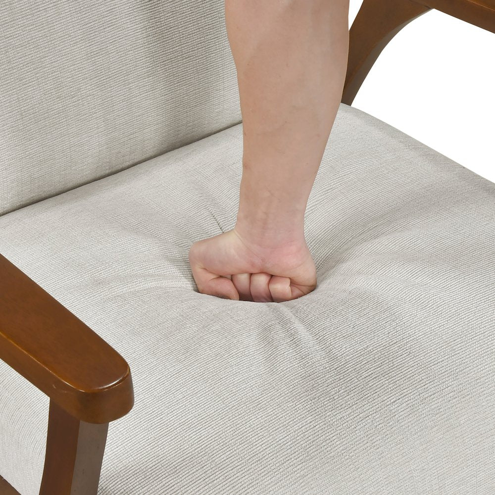 Arden Chenille Accent Chair in Beige