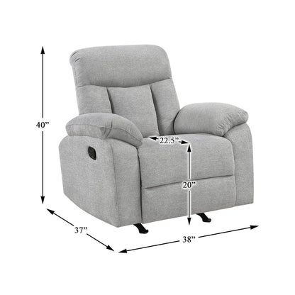 Jules Chenille Rocker Reclining Chair in Gray