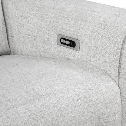 McPherson Chenille 5-Piece Modular Power Reclining Sectional in Cloud
