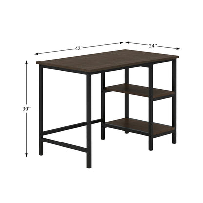 Madigan Metal Writing Desk with Chair in Black