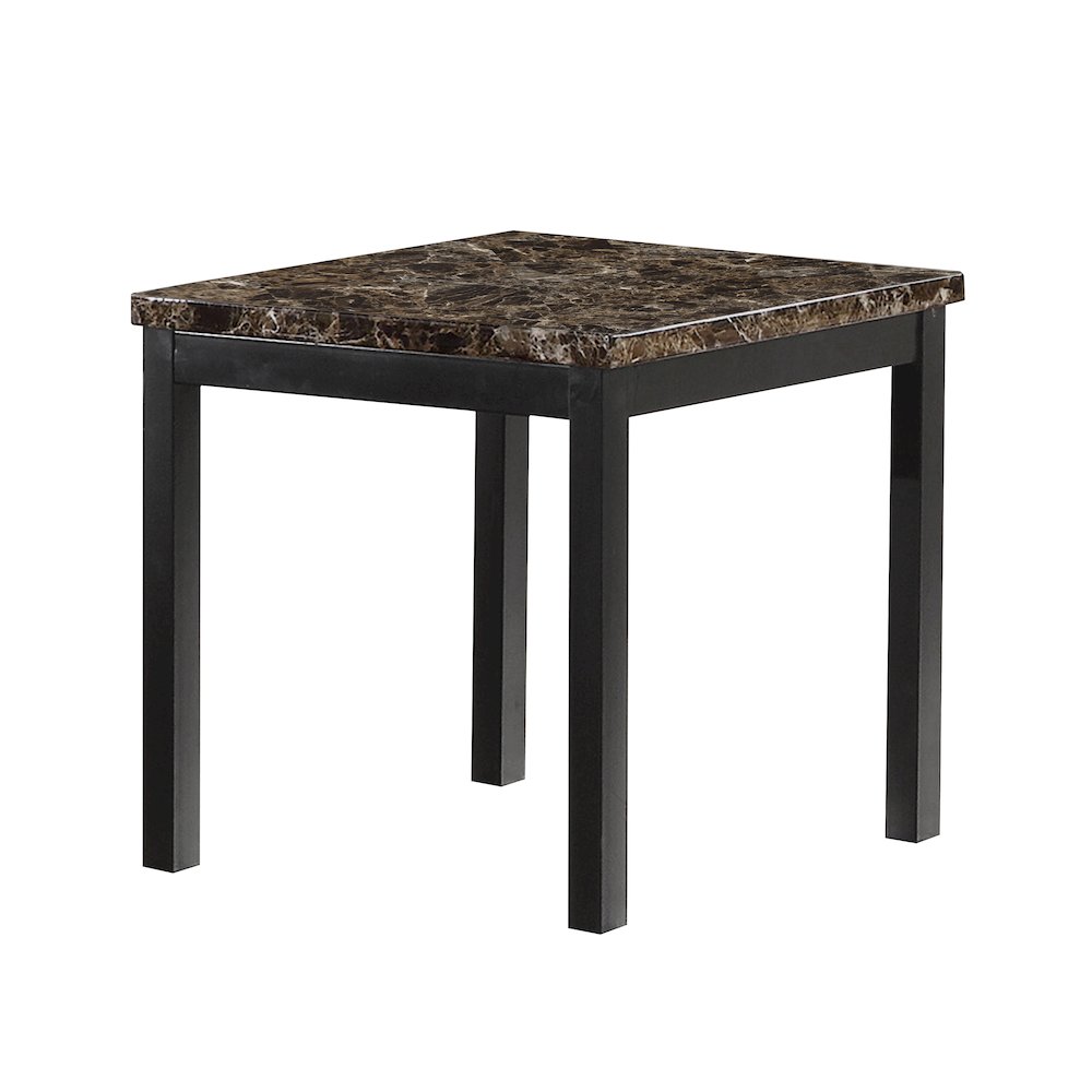 Tempe Metal 3-Piece Occasional Tables with Faux Marble Top in Black