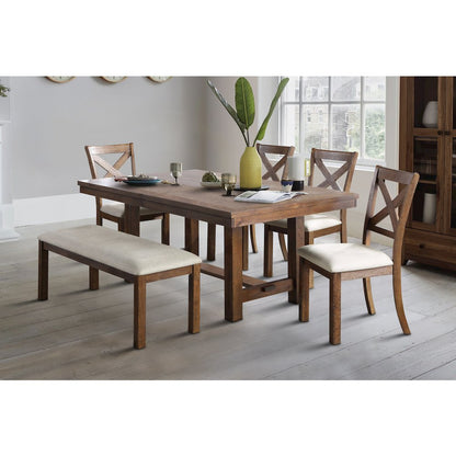 Bonner Wood Veneer Dining Room Table in Brown