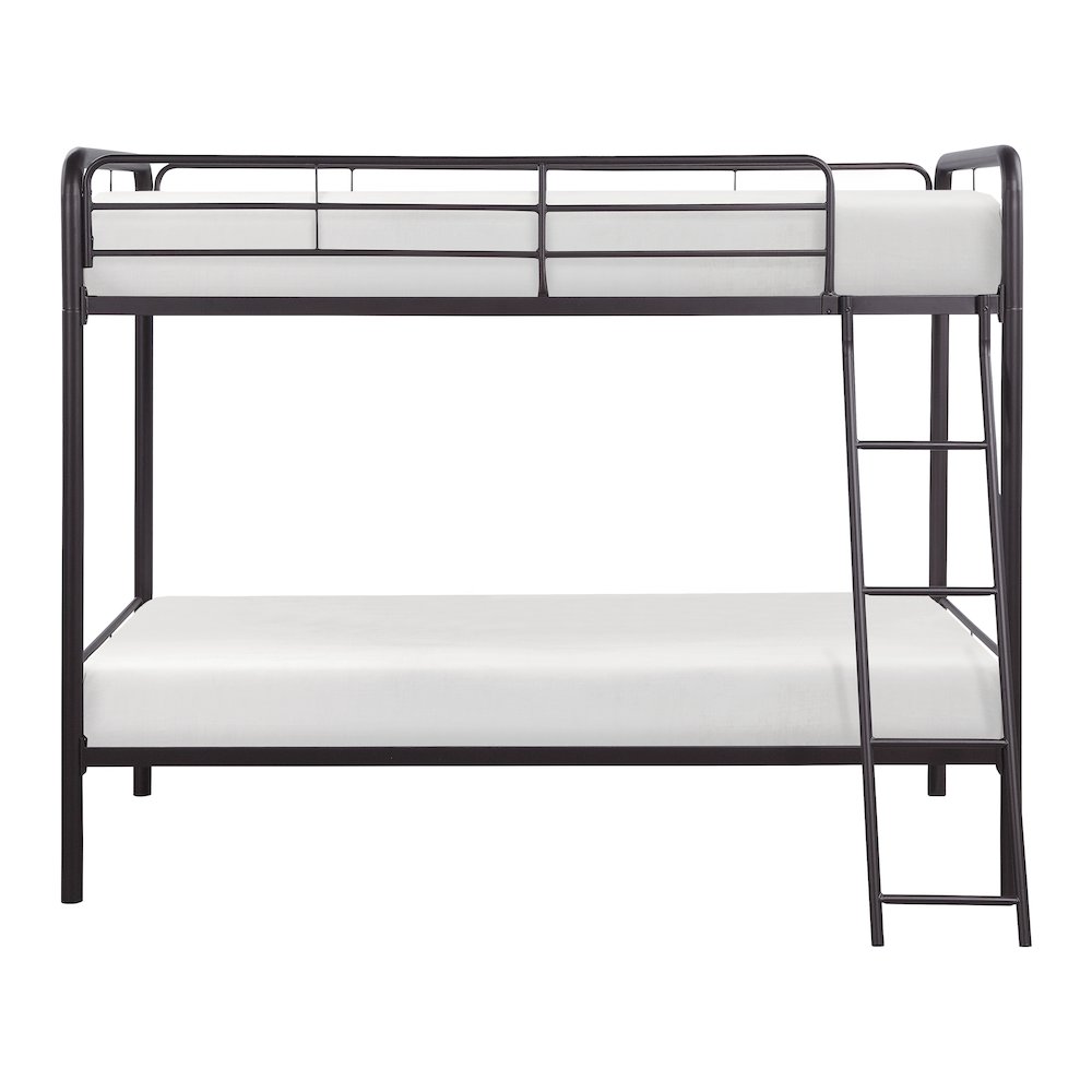 Lunar Metal Twin Over Twin Metal Bunk Bed in Dark Bronze