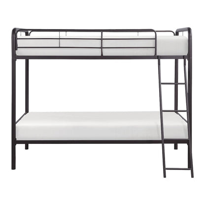 Lunar Metal Twin Over Twin Metal Bunk Bed in Dark Bronze