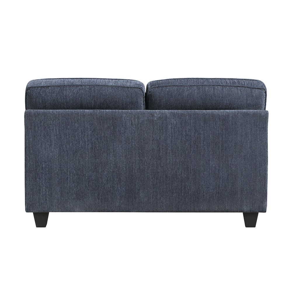 Bennett Chenille 2pc Set: Sofa, Love in Blue
