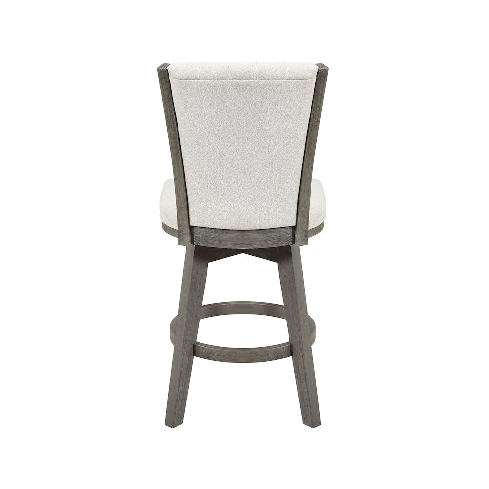 Corvallis Velvet Counter Height Swivel Stool, Set of 2 in Beige