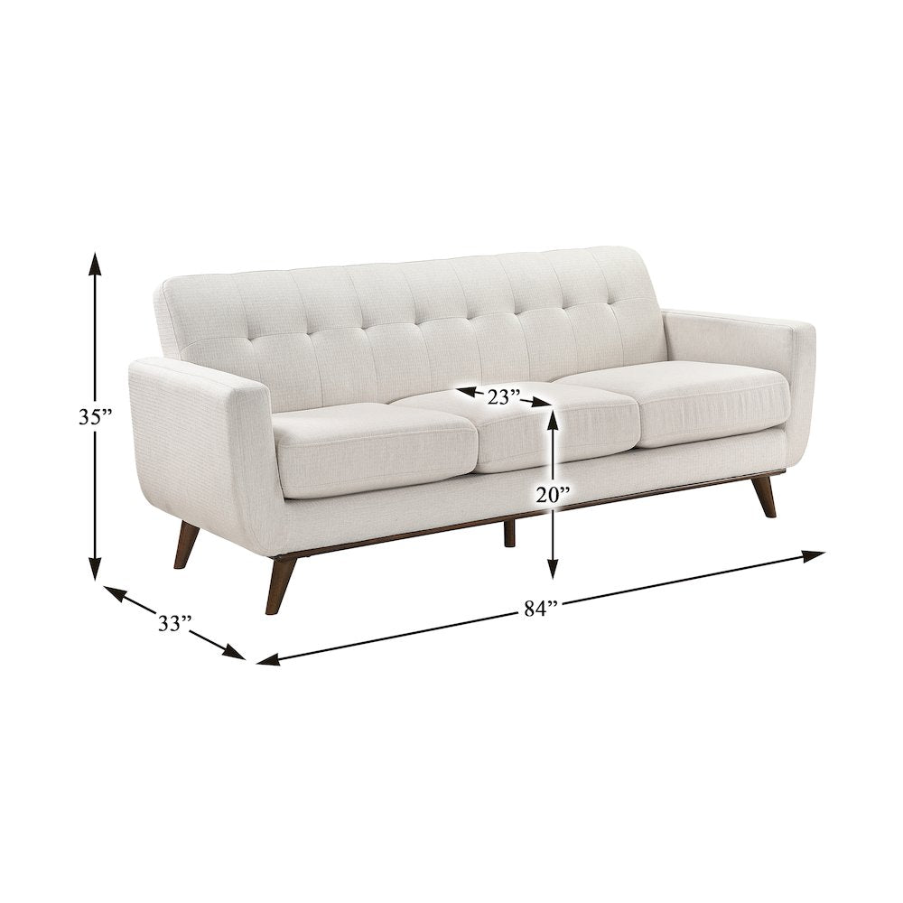 Martina Textured 2pc Set: Sofa, Love in Beige