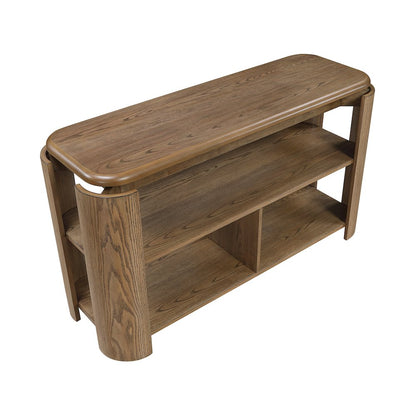 Ellis Asian Hardwood Sofa Table in Brown