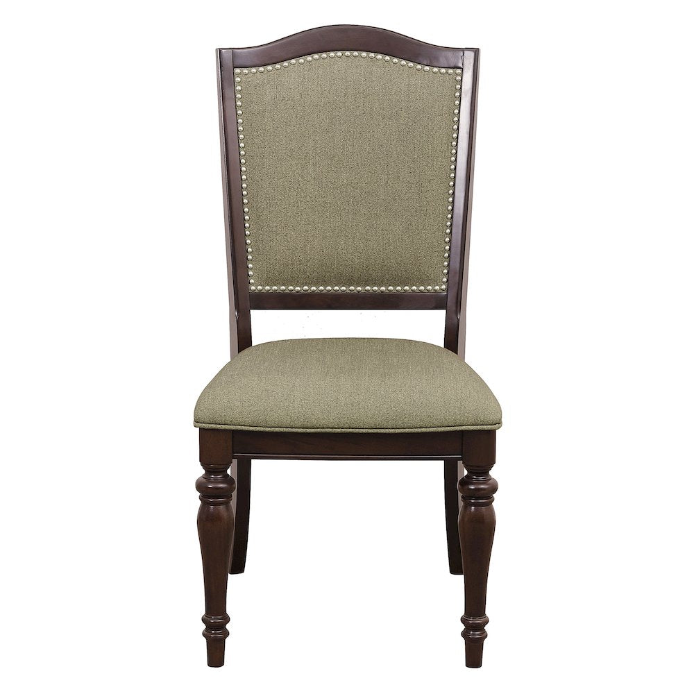 Marston Asian Hardwood Dining Side Chair, Set of 2 in Dark Cherry