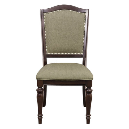Marston Asian Hardwood Dining Side Chair, Set of 2 in Dark Cherry