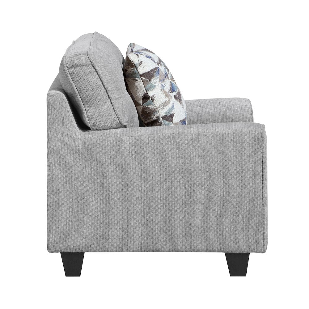 Bennett Chenille Chair in Gray