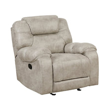 Gainesville Microfiber Glider Reclining Chair in Pewter