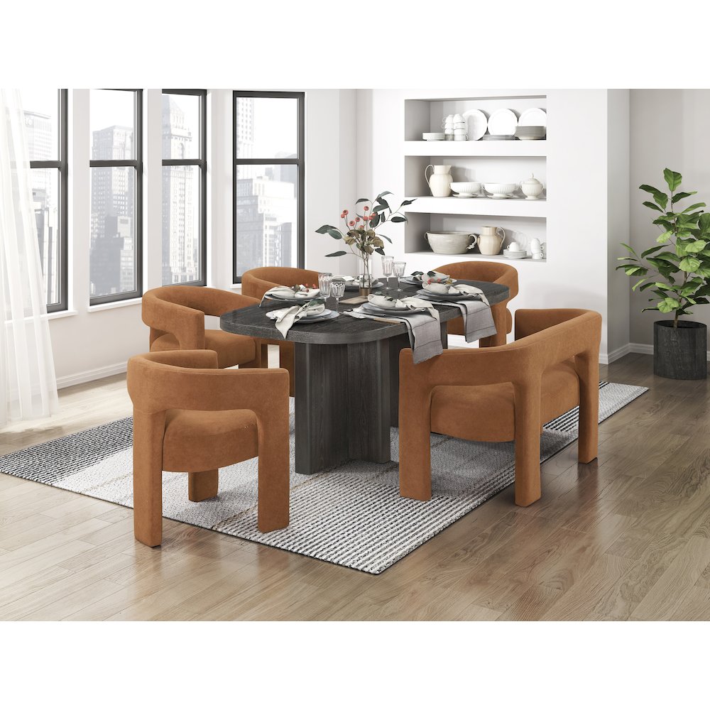 Marais Boucle Dining Chairs, Set of 2 in Orange