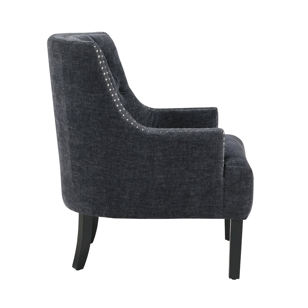 Lexicon Charisma Textured Fabric Accent Chair in Black