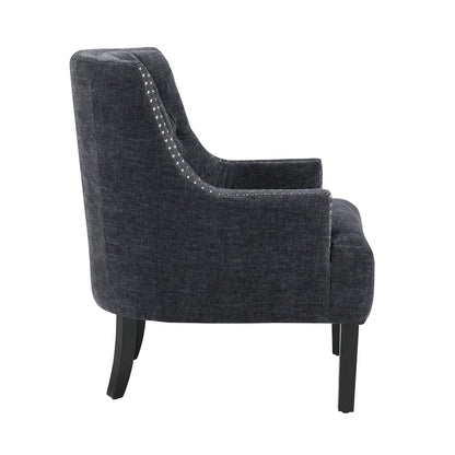 Lexicon Charisma Textured Fabric Accent Chair in Black