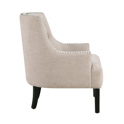 Lexicon Charisma Textured Fabric Accent Chair in Cement