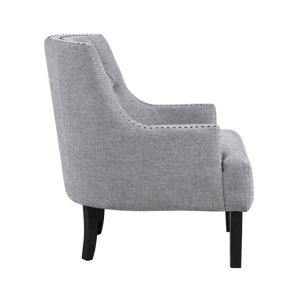 Lexicon Charisma Textured Fabric Accent Chair in Gray