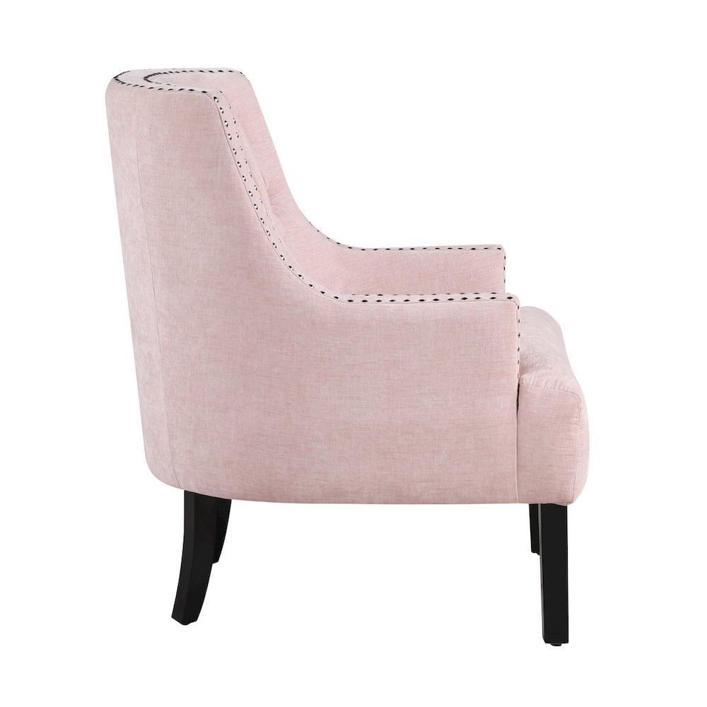 Lexicon Charisma Textured Fabric Accent Chair in Pink
