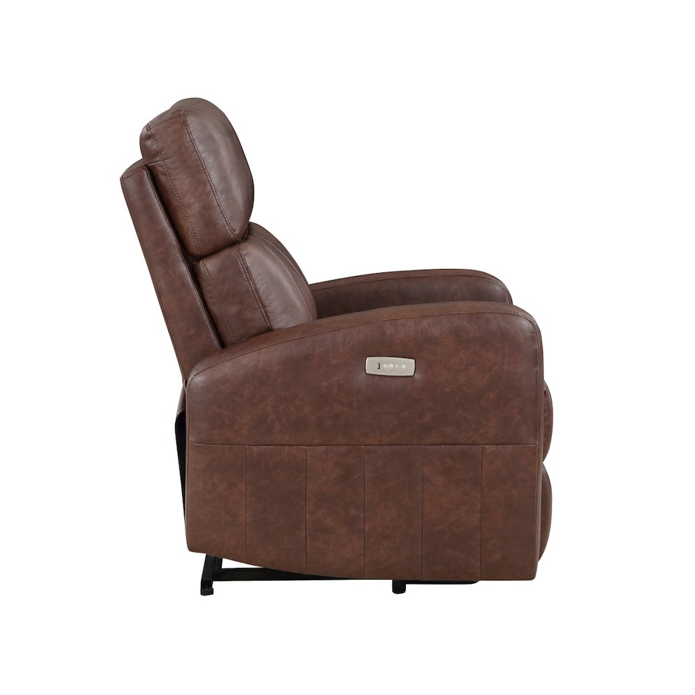 Lexicon Wheaton Faux leather Power Lift Chair in Brown