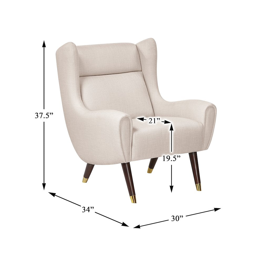 Greta Textured Accent Chair in Beige