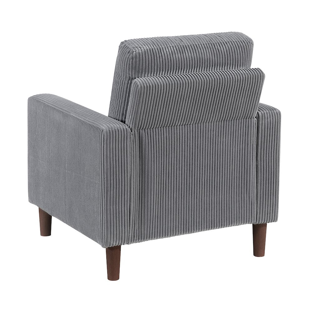 Crandall Corduroy Chair in Gray