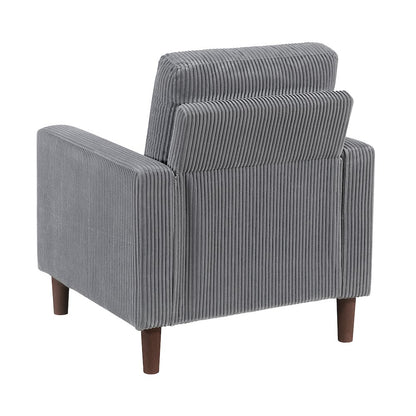 Crandall Corduroy Chair in Gray