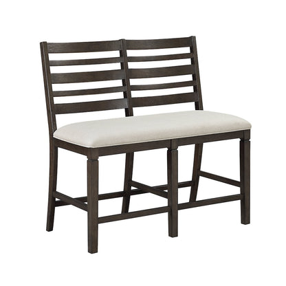 Victoria Asian Hardwood 6pcs Counter Height Dining Set in Dark Espresso