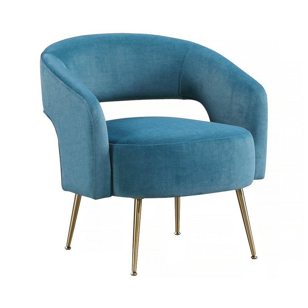 Roslyn Velvet Accent Chair in Dark Teal