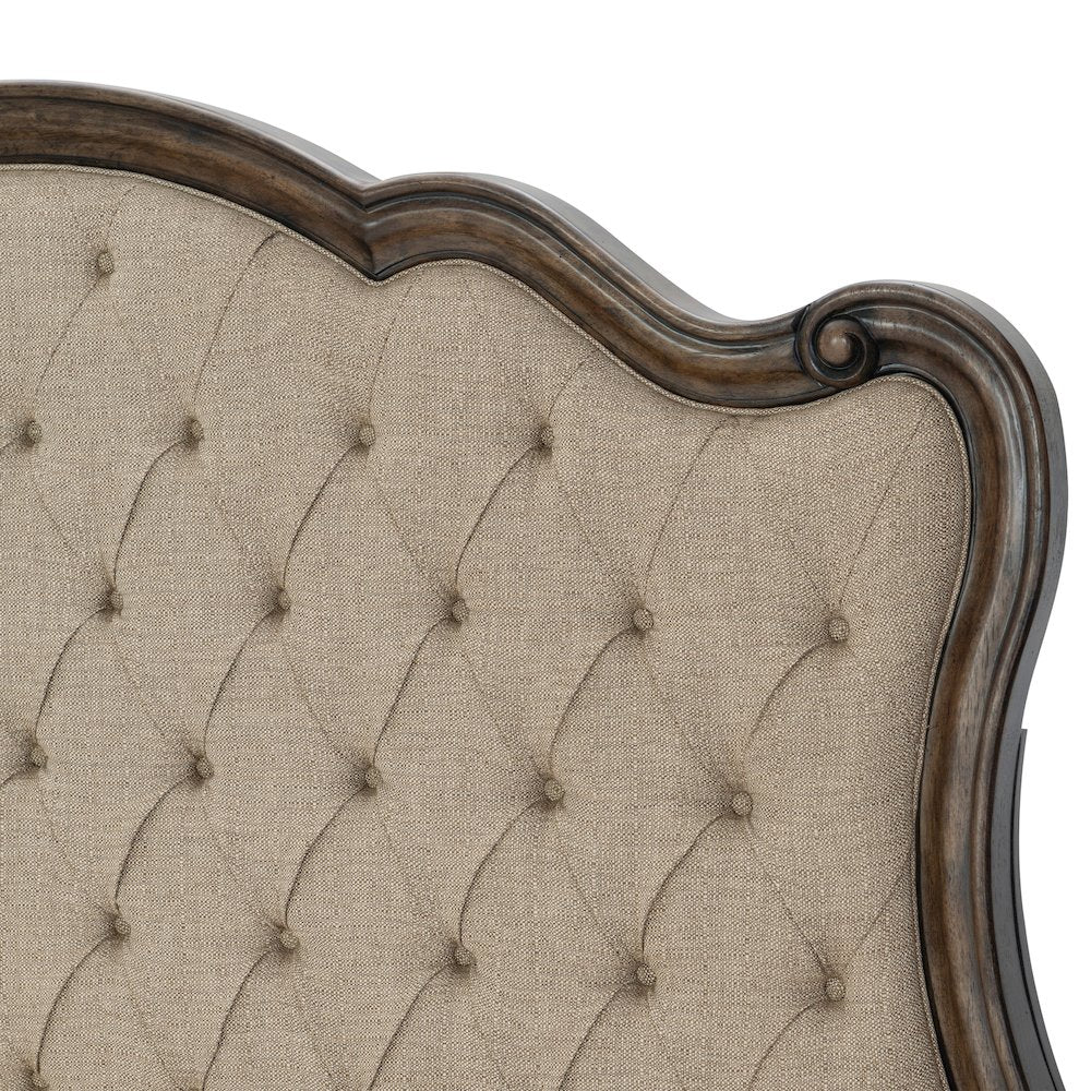 Heath Court Asian Hardwood Queen Bed in Brown Oak