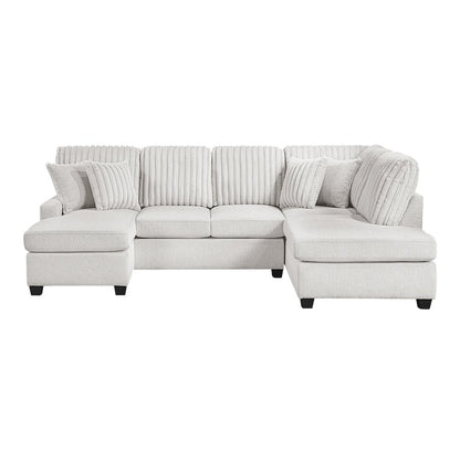 Lawson Cheniille, Corduroy 2-Piece Sectional with Left Chaise in Taupe