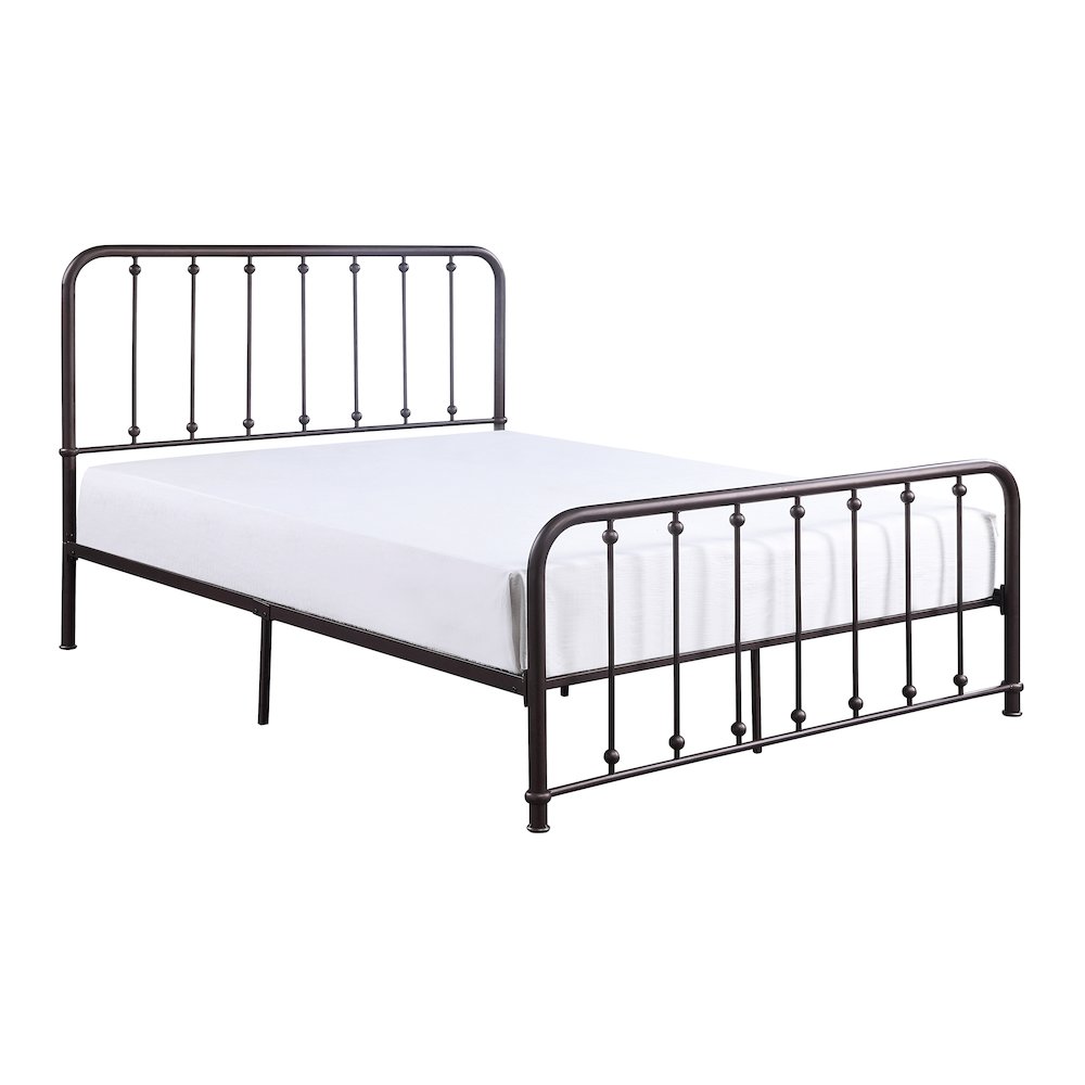 Larkspur Metal Queen Platform Bed in Dark bronze