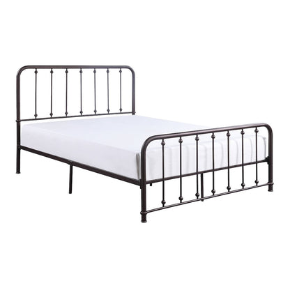 Larkspur Metal Queen Platform Bed in Dark bronze