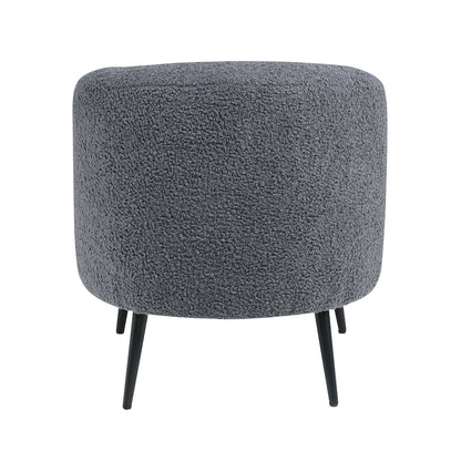 Woodway Boucle Accent Chair in Dark Gray