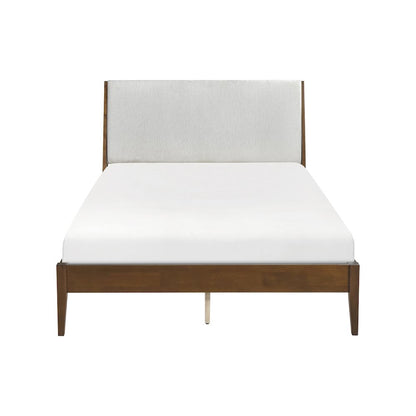 Jasper Chenille Full Platform Bed in Light gray