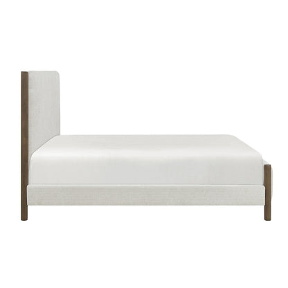 Julian Chenille California King Platform Bed in Beige