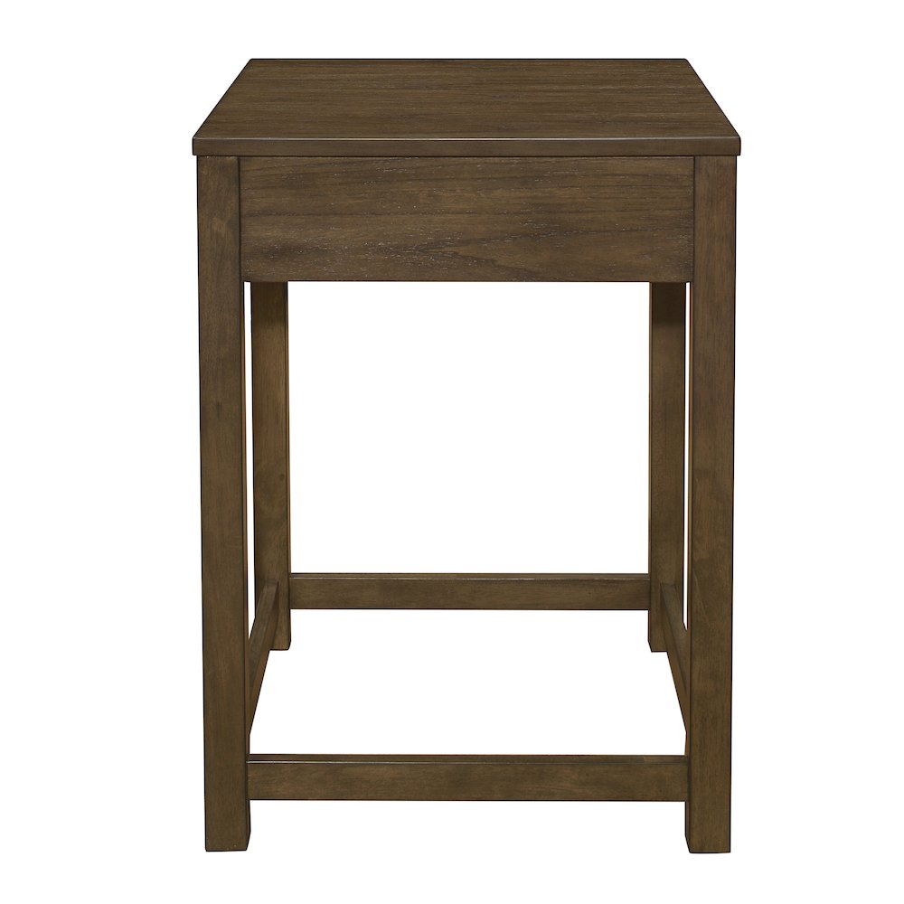 Blanche Asian Hardwood Corner in Brown Gray