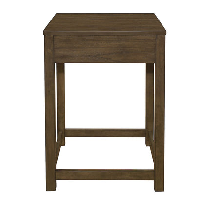 Blanche Asian Hardwood Corner in Brown Gray