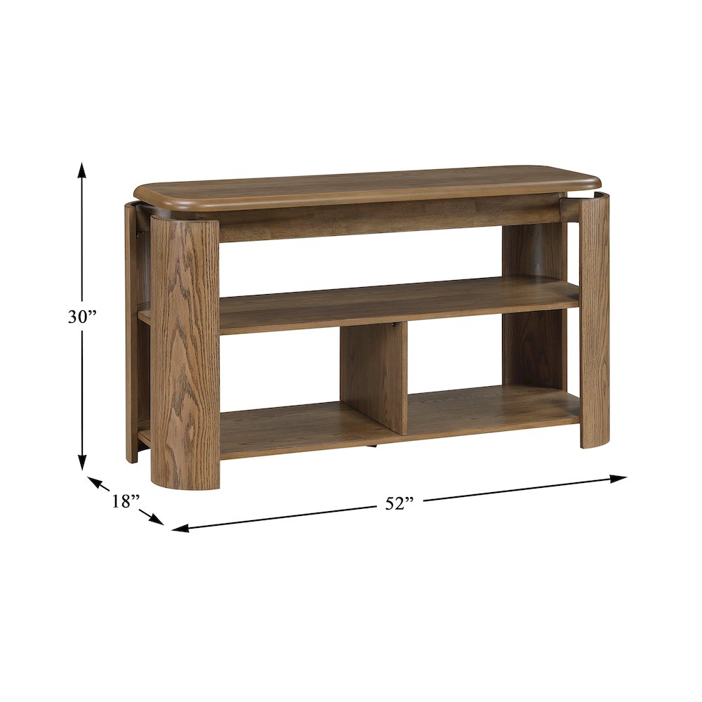 Ellis Asian Hardwood Sofa Table in Brown