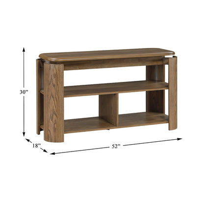 Ellis Asian Hardwood Sofa Table in Brown