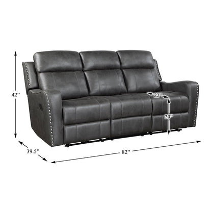 Kellen Microfiber 2pc Set: Sofa, Love in Smoky Gray