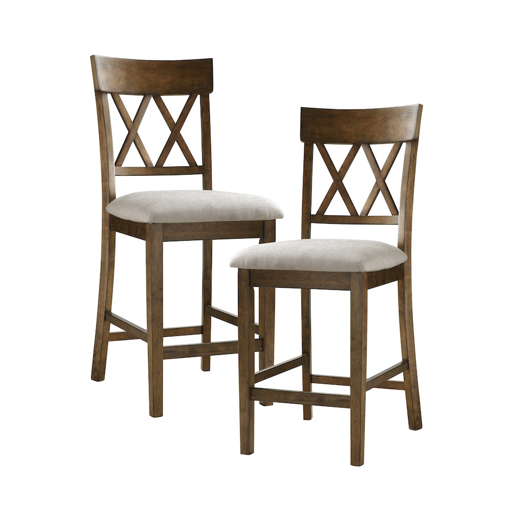 Balin Textured Counter Height Dining Chair, set of 2 in Gray
