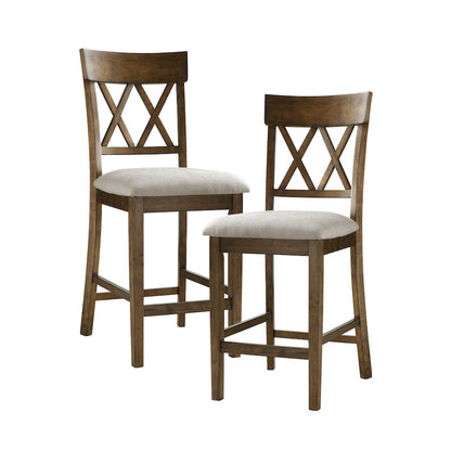 Balin Textured Counter Height Dining Chair, set of 2 in Gray