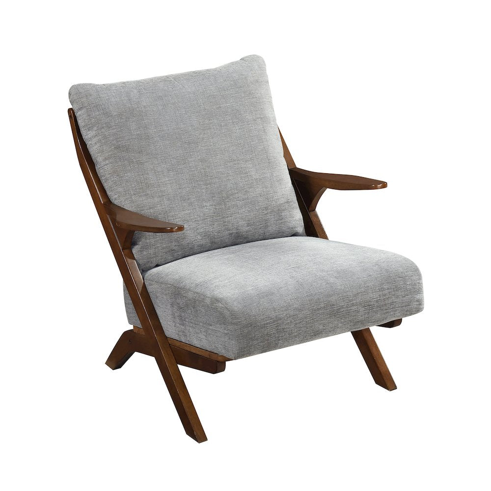 Lennox Chenille Accent Chair in Gray