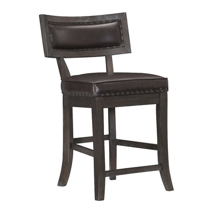 Oxton Asian Hardwood 5pcs Cntr Hght Dining Set in Distressed Dark Cherry