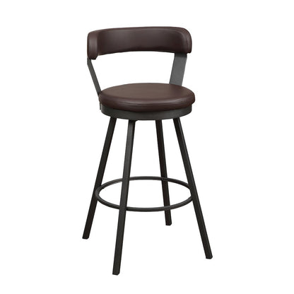 Appert Metal Swivel Pub Height Chair,  set of 2 in Brown