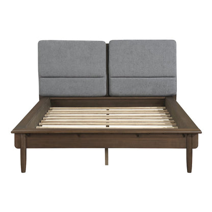 Astrid Asian Hardwood Eastern King Platform Bed in Walnut