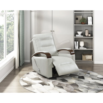 Margot Faux Leather Swivel Glider Reclining Chair in Smoke