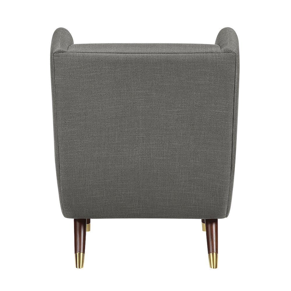 Greta Textured Accent Chair in Dark Gray